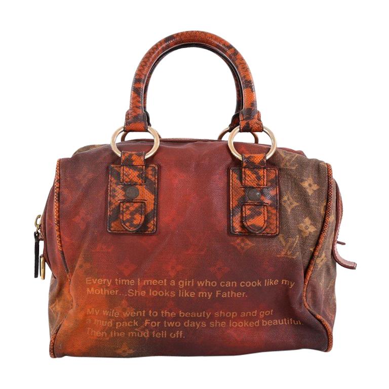 Louis Vuitton Mancrazy Jokes Handbag Monogram Canvas and Snakeskin