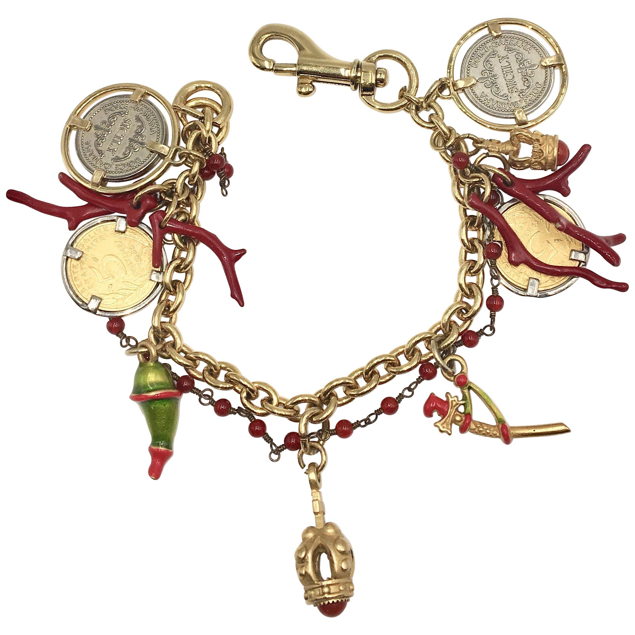 Dolce & Gabbana Charms Bracelet Sicily series  im Angebot