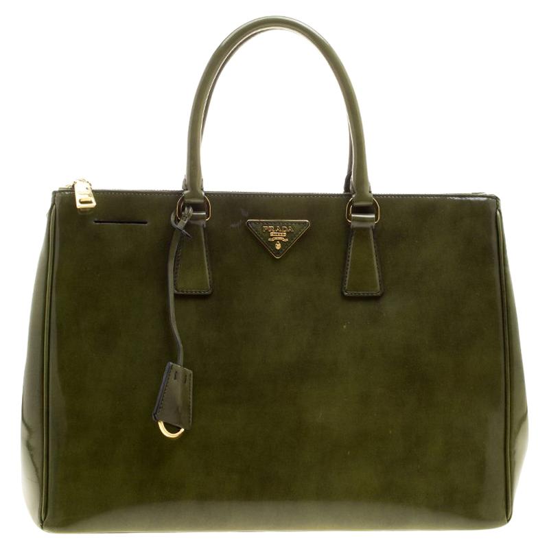 prada green tote