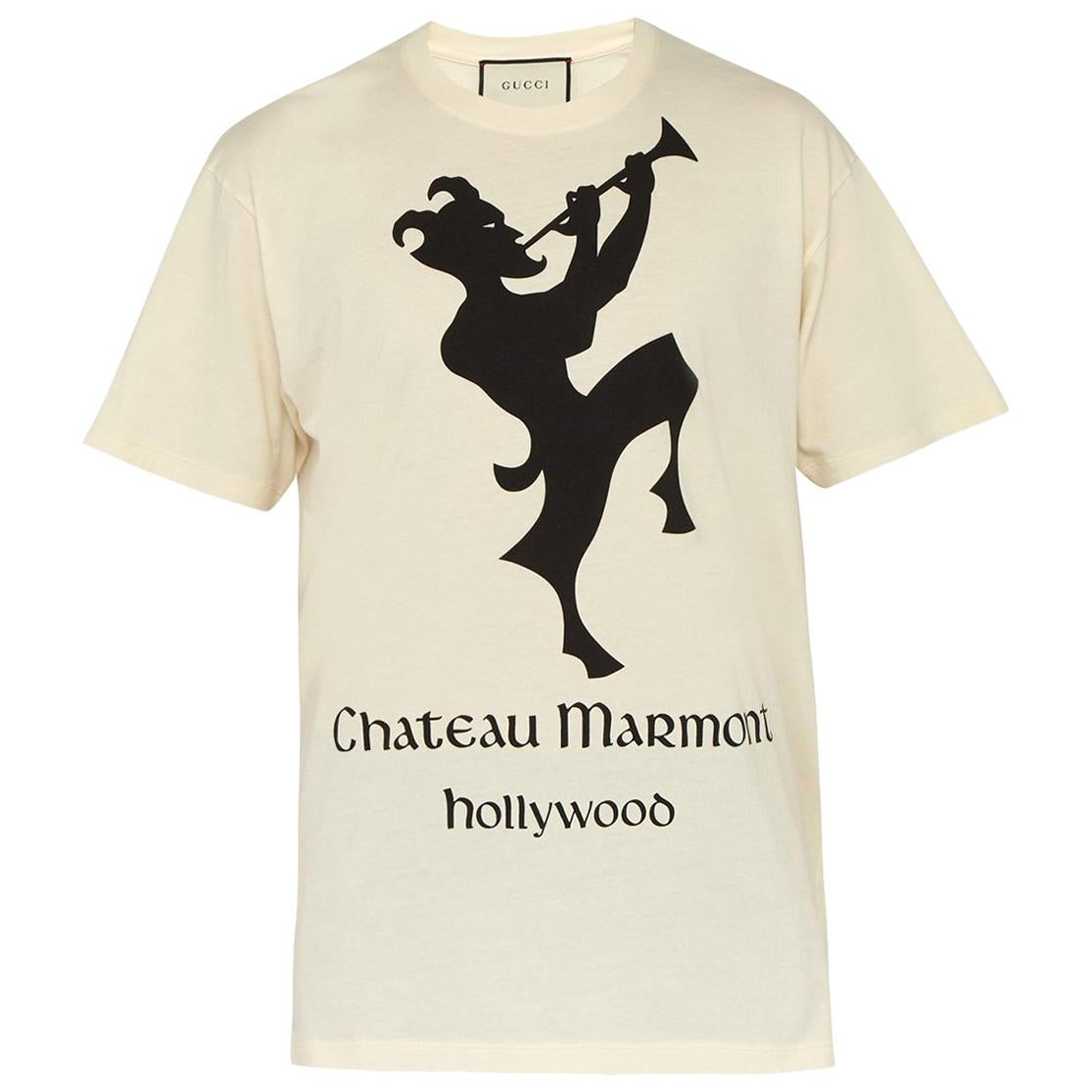 Gucci Runway Chateau Marmont T-shirt - New Season US 4 For Sale at 