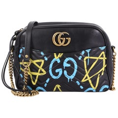 Gucci GG Marmont Shoulder Bag GucciGhost Matelasse Leather Medium