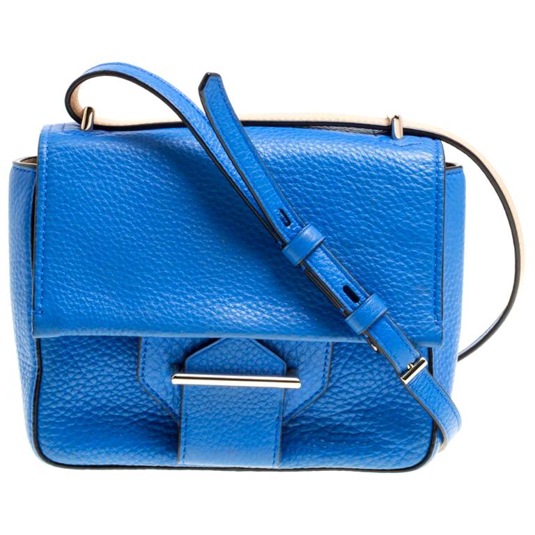 Reed Krakoff Blue Leather Mini Standard Shoulder Bag For Sale at 1stDibs