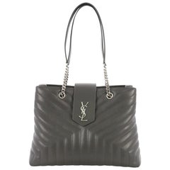 Used Saint Laurent LouLou Tote Matelasse Chevron Leather Large