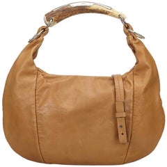 YSL Brown Leather Mombasa Bag