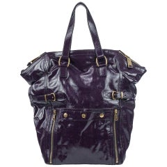 Yves Saint Laurent Purple Downtown Large Bag