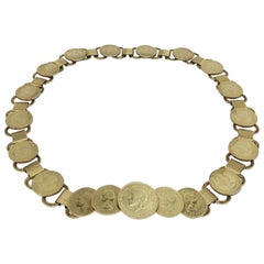 Vintage Gold Coin Chain Belt