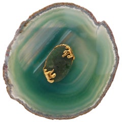 Vintage Yves Saint Laurent 20th Century Agate Cuff