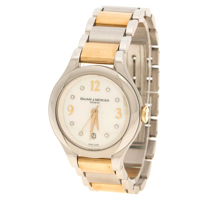 Baume & Mercier Mother of Pearl Capped Stainless Steel Women's Wristwatch 30 mm