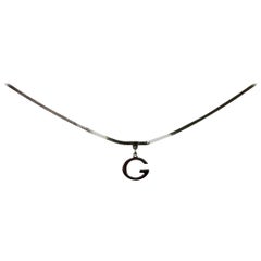 Vintage F/W 1995 Gucci by Tom Ford Runway Silver G Logo Belt Necklace