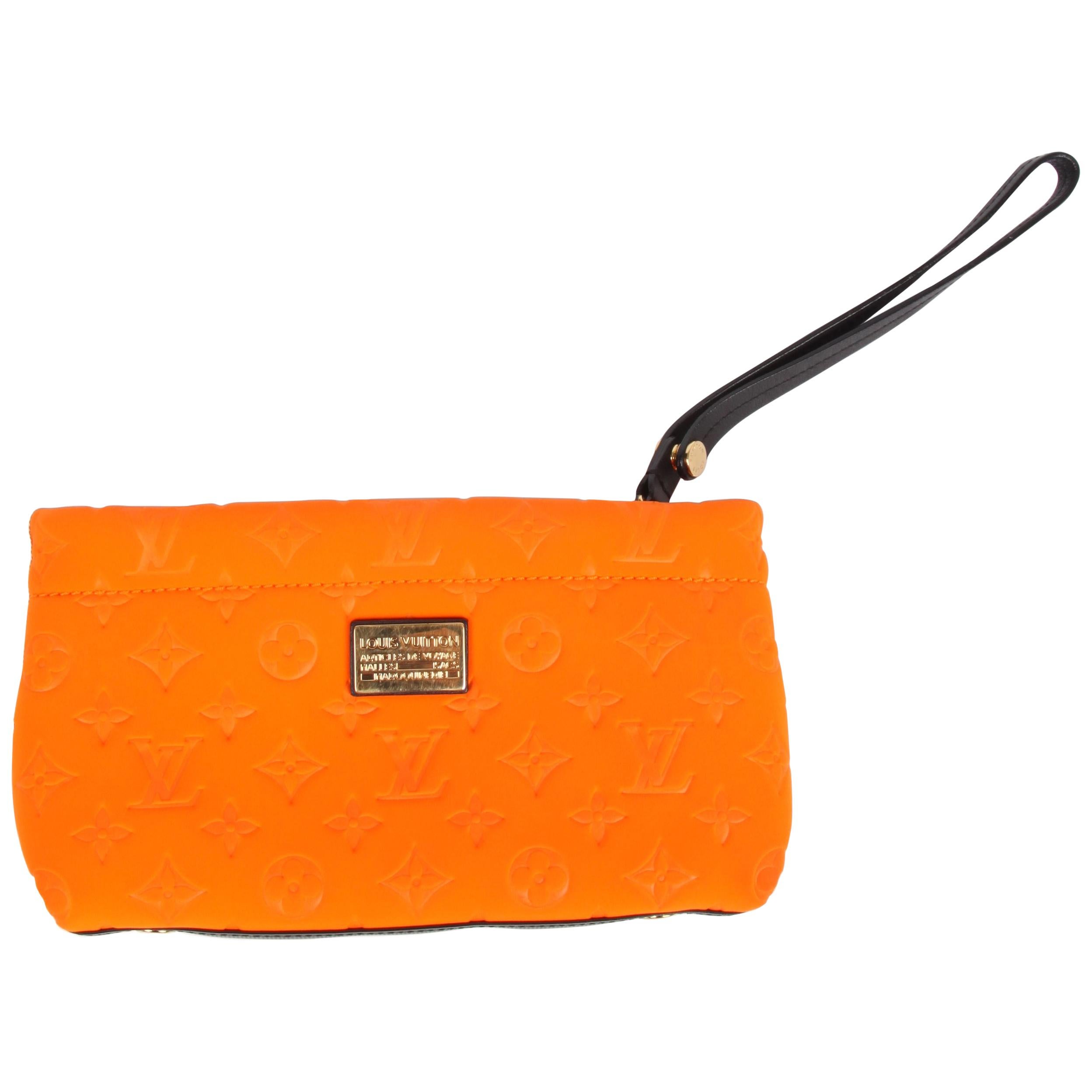 Louis Vuitton Monogram Scuba Clutch - orange