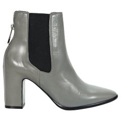 Grey Balenciaga Leather Ankle Boots