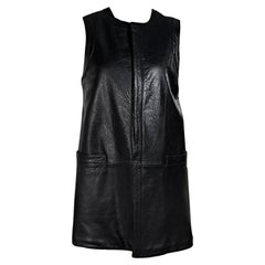 Black Saint Laurent Sheepskin Leather Vest