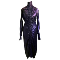 F/W 2001 Look #2 TOM FORD for YVES SAINT LAURENT Amethyst Silk Dress