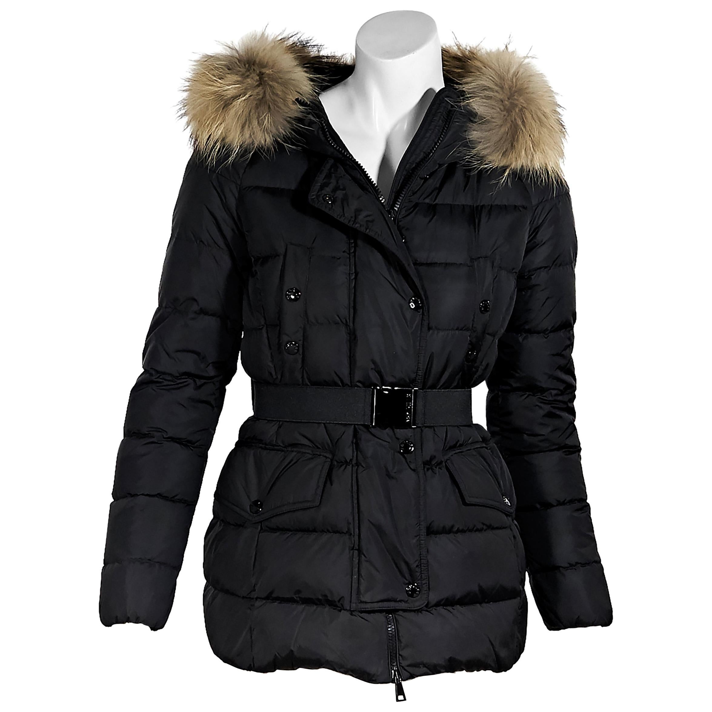 Black Moncler Clio Puffer Coat