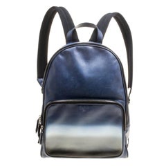 Berluti Gradient Blue/White Polished Leather Time Off Dégradé Backpack