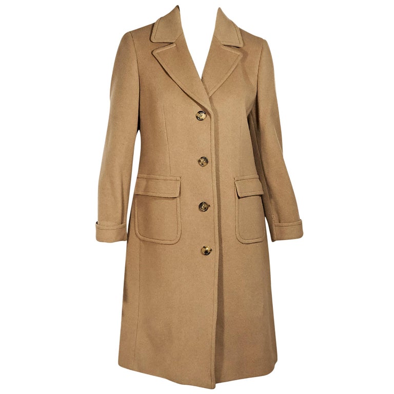 Tan Brooks Brothers Camel Hair Coat For Sale at 1stDibs