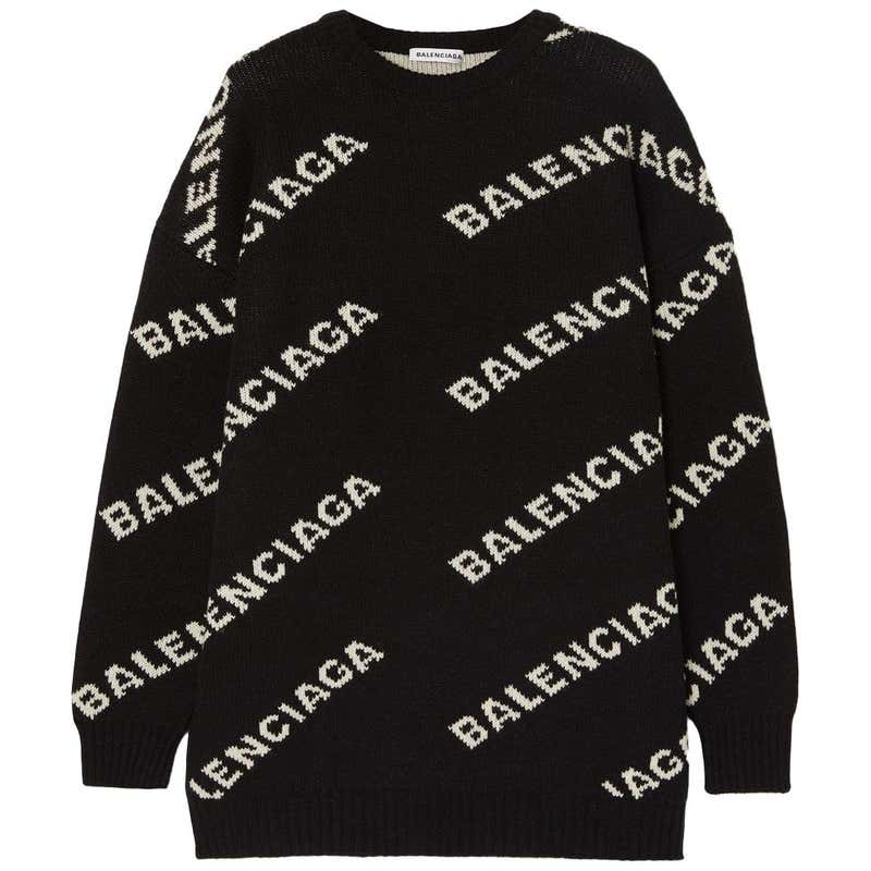 Balenciaga Oversized Jacquard Knit Sweater at 1stDibs | balenciaga oversize sweater, oversized