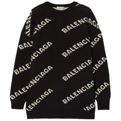 Balenciaga Oversized Jacquard Knit Sweater