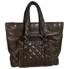 Brown Chanel Leather Tote Bag