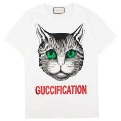 Gucci Cat-Print T-shirt 0-2 at 1stDibs | guccification guccification t shirt, gucci shirt