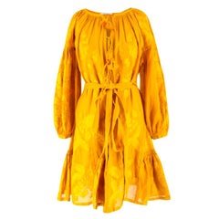 Vita Kin Mustard Embroidered Minidress US 6