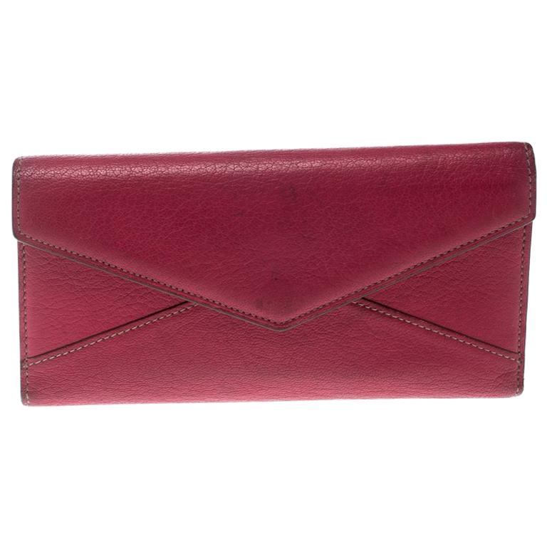 Cartier Pink Leather Les Must Envelope Trifold Wallet For Sale at 1stDibs