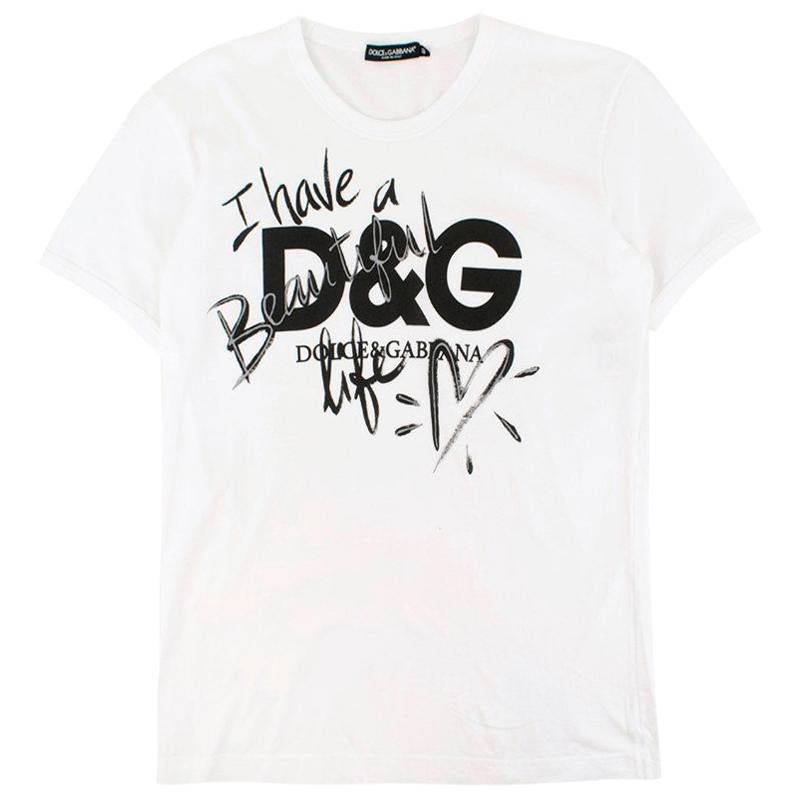 Dolce and Gabbana I Have A Beautiful Life T-Shirt US 10 at 1stDibs | i ...