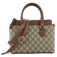 Gucci Linea A Convertible Tote GG Coated Canvas Mini