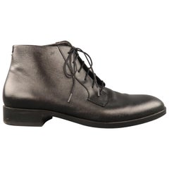 PORSCHE DESIGN Size 10.5 Black Leather Lace Up Desert Ankle Boots