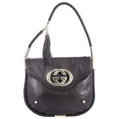 Gucci Britt Tassel Flap Bag Leather Medium