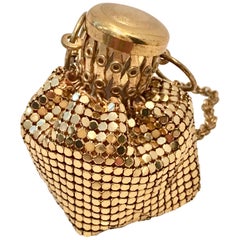 30er-Jahre-Abendtasche „Beggars“ aus goldfarbenem Metallgeflecht von Whiting & Davis