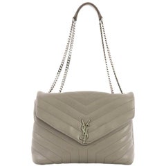 Saint Laurent LouLou Shoulder Bag Matelasse Chevron Leather Medium