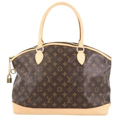 Louis Vuitton Lockit Handbag Monogram Canvas Horizontal