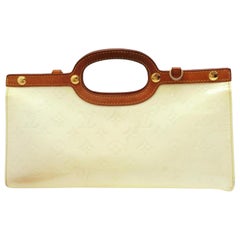 Louis Vuitton Roxbury Perle Monogram Vernis Drive 229894 Ivory Patent Leather Sa