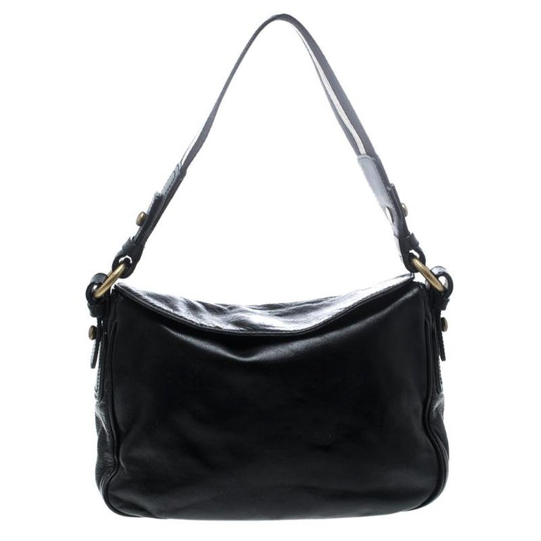 Bally Black Leather Shoulder Bag For Sale at 1stDibs
