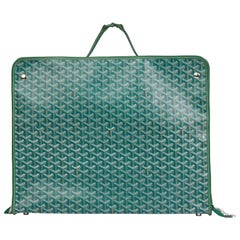 2010 Goyard Green Chevron Coated Canvas Fold-Away Caravelle 60