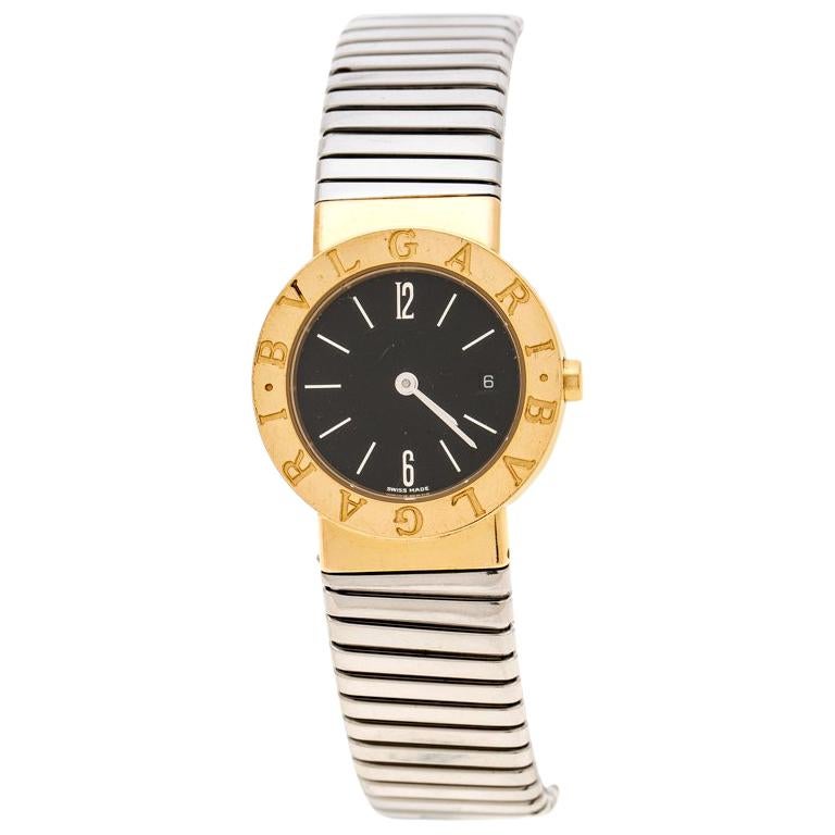 Bvlgari 18K Yellow Gold Tubogas BB26GSCD Women's Wristwatch 26 MM               