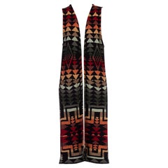 Vintage 1990s Navajo Blanket Knit Maxi Sweater Vest