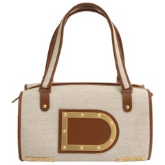 Delvaux Le Astrid MM Toile Charleston Fauve