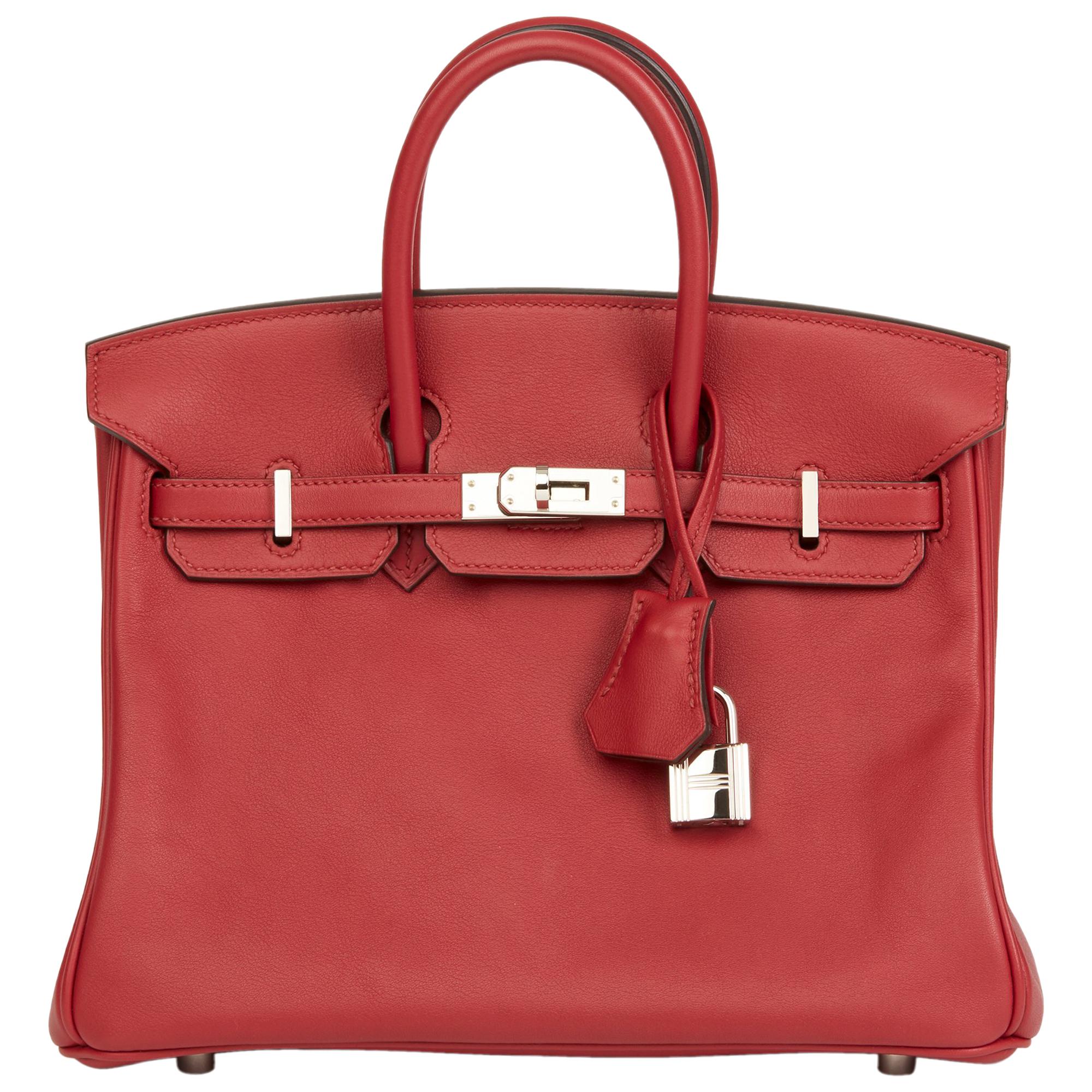 2015 Hermès Rouge Grenat Swift Leather Birkin 25cm