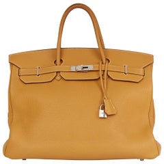 2006 Hermes Natural Fjord Leather Birkin 40cm