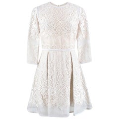 Elie Saab Silk-Blend Lace A-Line Dress US 6