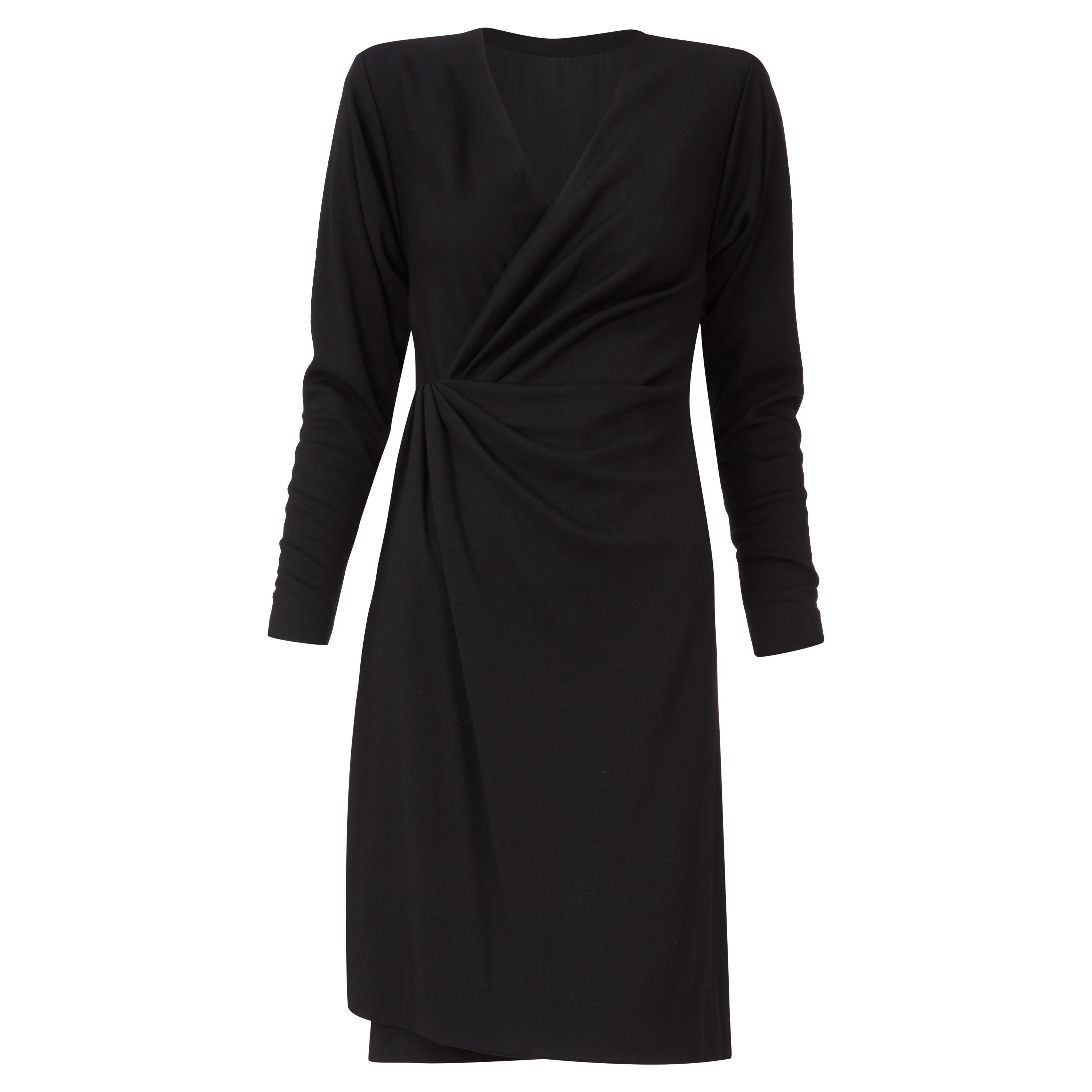 Yves Saint Laurent Haute Couture Dress black, Circa 1983 For Sale