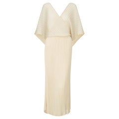 Torrente Fine Knitted Pleated Dress with v neckline