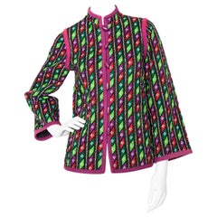 A 1970s Vintage Yves Saint Laurent Rive Gauche Quilted Wool Jacket