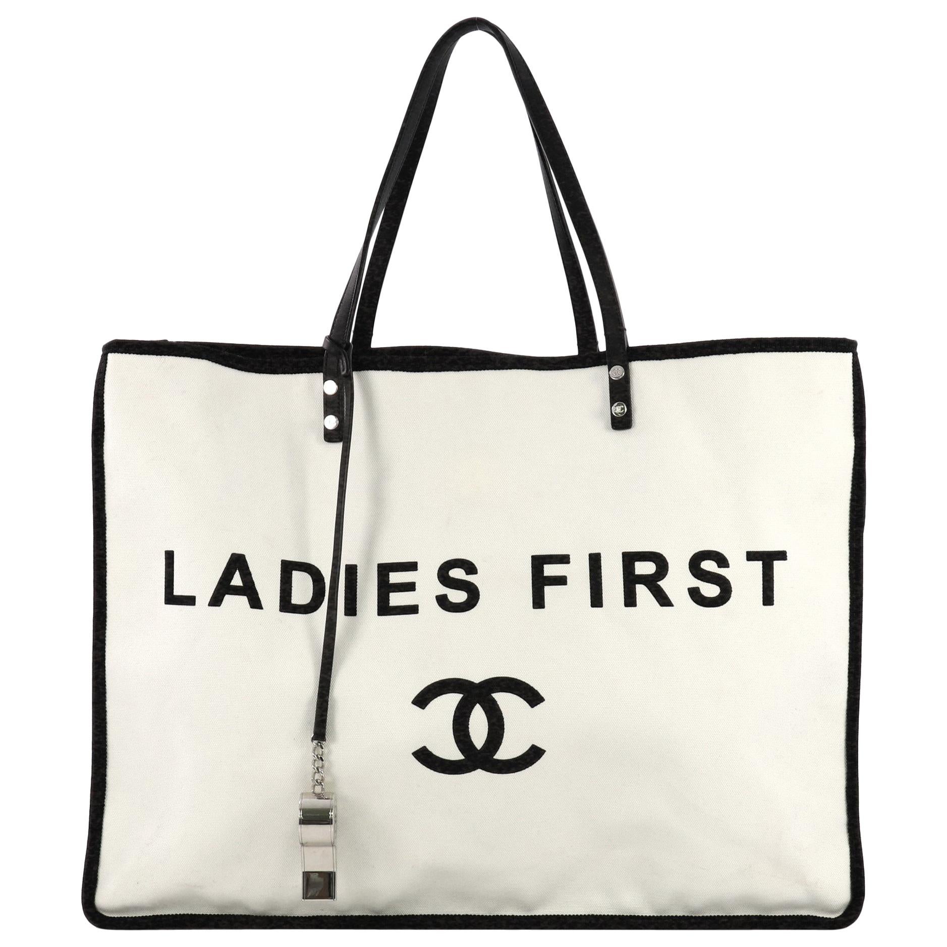 Chanel Let's Demonstrate Tote Canvas Large