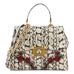 Gucci Osiride Top Handle Bag Embellished Snakeskin Medium
