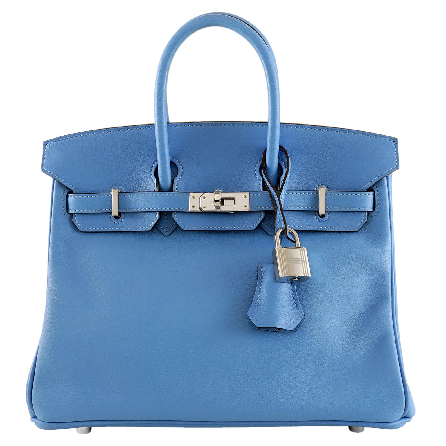 Hermès Blue Paradise Swift Leather 25 cm Birkin Bag