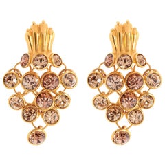 Simon Harrison Gold Dionysus Leopard Earrings