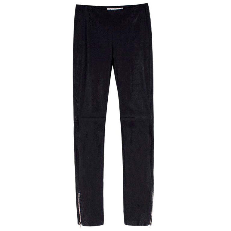 Christian Dior black leather skinny-fit trousers US 4 at 1stDibs